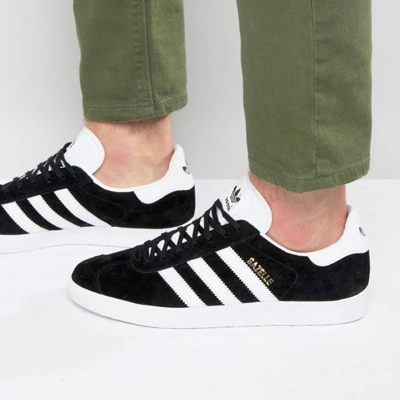New Adidas Gazelle Sneakers Black Suede 
